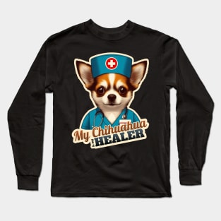 Chihuahua Nurse Long Sleeve T-Shirt